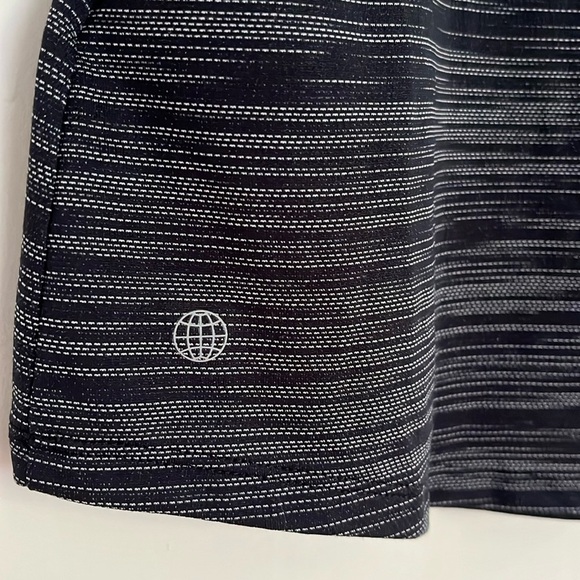 Adidas Golf Polo Short sleeve Space-dyed black & white grey shirt top Size Small - Picture 11 of 12